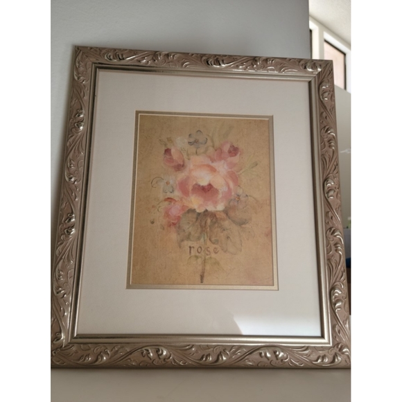 BRAND NEW 4 Piece Set: Vintage Framed French Jaune, Blanche, Rose, Paix - Picture 6 of 16